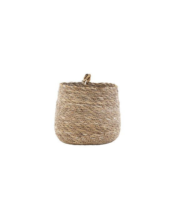 Wunderschöner Korb, welcher sich gut für die Bepflanzung von Kräutern eignet. Maße: Höhe: 16 cm, Durchmesser: 18 cm, Material: Seetang